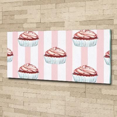 Schilderij glas Cupcakes