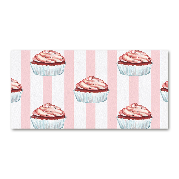 Schilderij glas Cupcakes