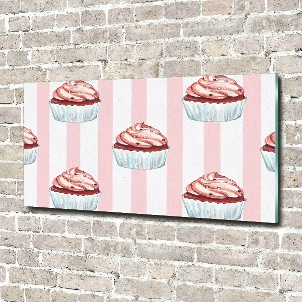 Schilderij glas Cupcakes