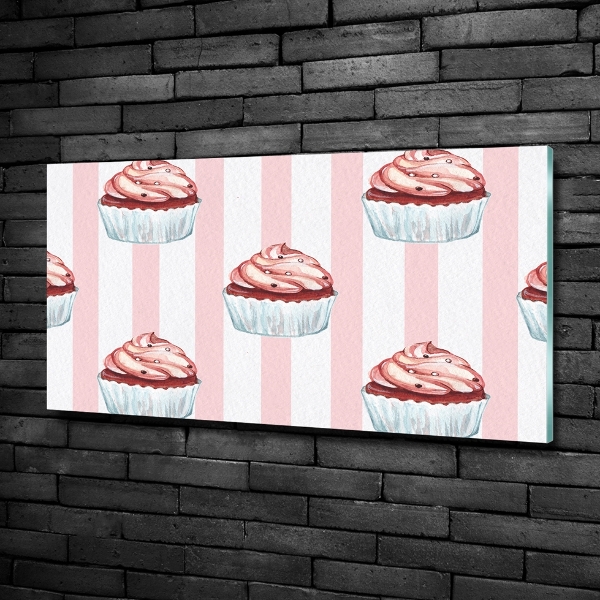 Schilderij glas Cupcakes