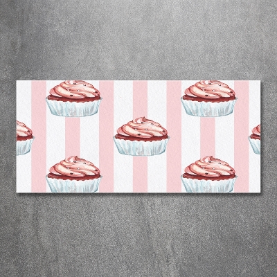 Schilderij glas Cupcakes