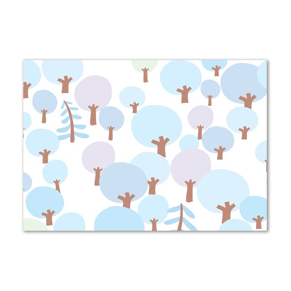 Schilderij glas Kleurrijke bomen