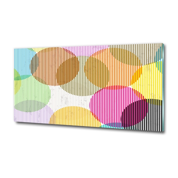 Schilderij glas Gekleurde cirkels