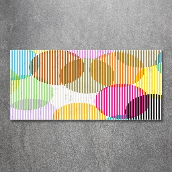 Schilderij glas Gekleurde cirkels