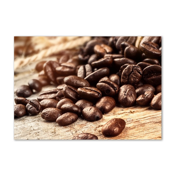 Glazen schilderij Koffiebonen