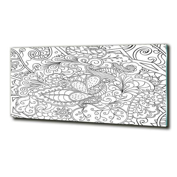 Foto schilderij op glas Ornamenten