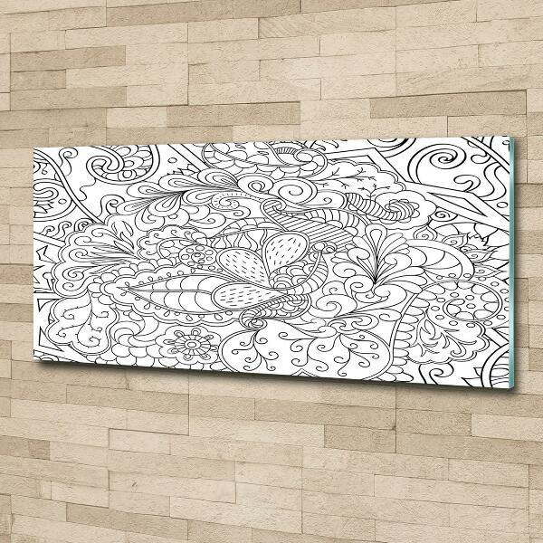 Foto schilderij op glas Ornamenten