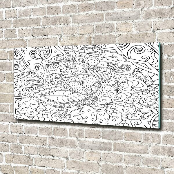 Foto schilderij op glas Ornamenten