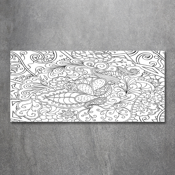 Foto schilderij op glas Ornamenten