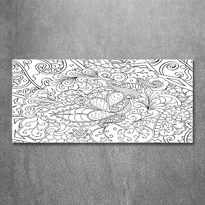 Foto schilderij op glas Ornamenten