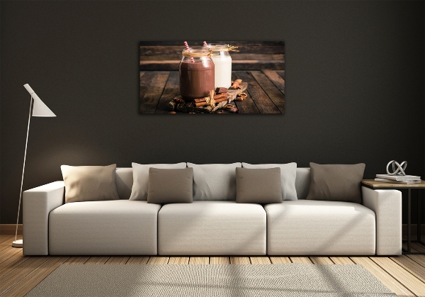 Foto schilderij op glas Cocktails in potjes