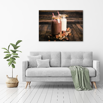 Foto schilderij op glas Cocktails in potjes