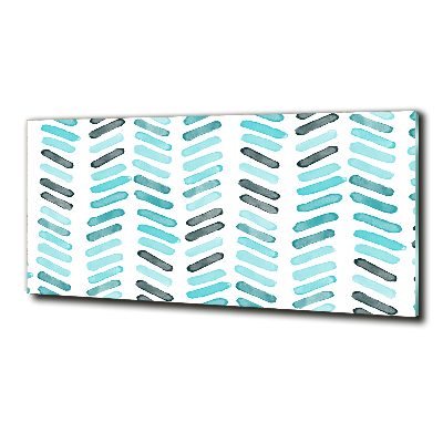 Glazen schilderij Blauwe visgraat