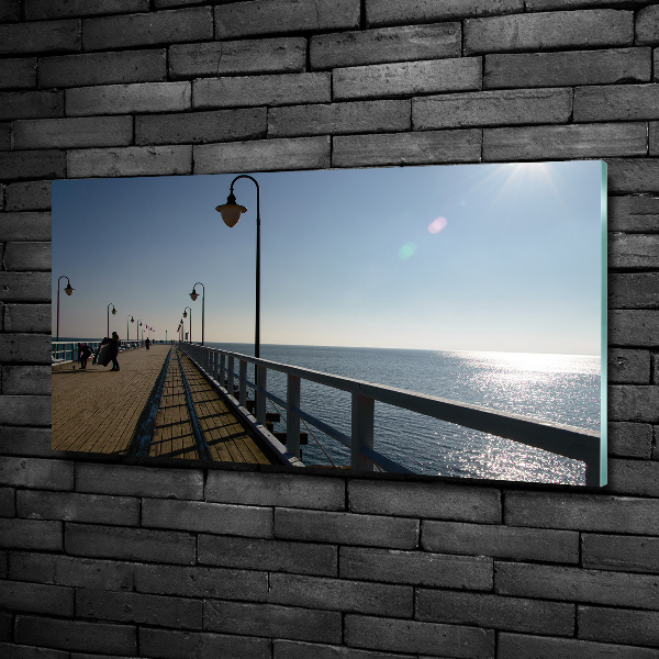 Foto schilderij op glas Pier in Gdynia