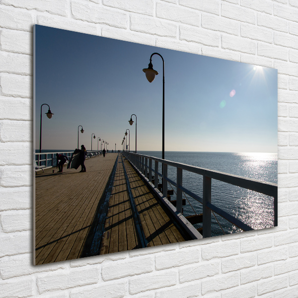 Foto schilderij op glas Pier in Gdynia