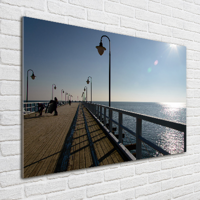 Foto schilderij op glas Pier in Gdynia