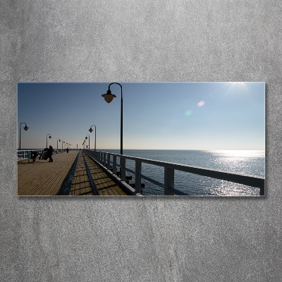 Foto schilderij op glas Pier in Gdynia