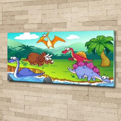 Schilderij glas Dinosaurussen