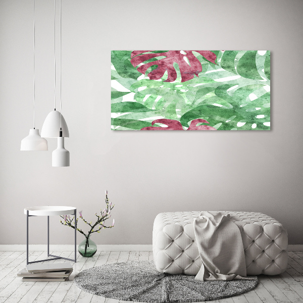 Foto schilderij op glas Monstera