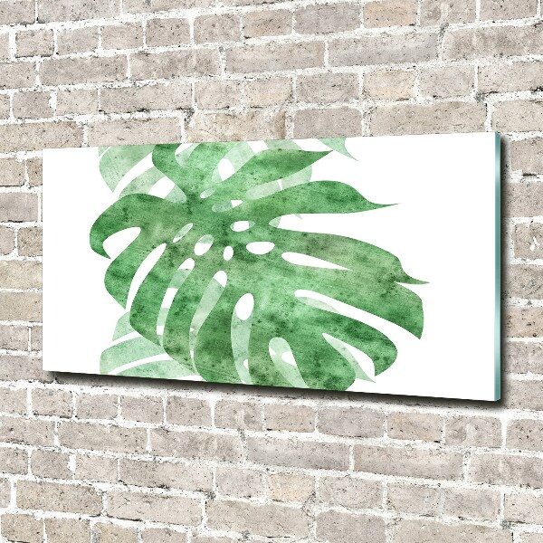 Schilderij op glas Monstera