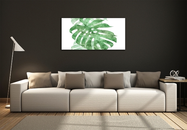 Schilderij op glas Monstera