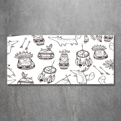 Foto schilderij op glas Indische uilen