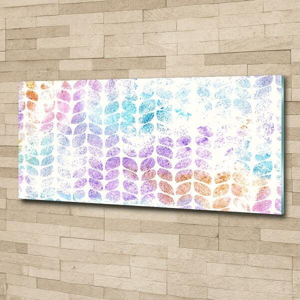 Schilderij glas Kleurrijke bladeren