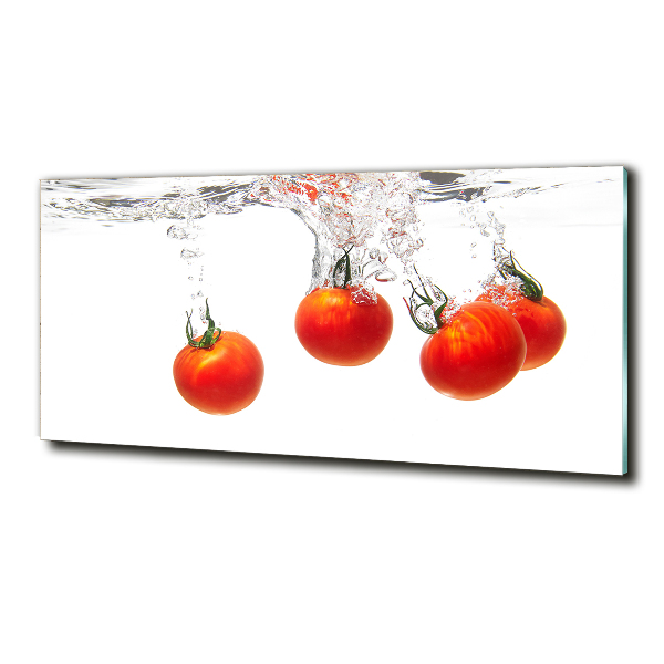 Schilderij glas Tomaten onder water