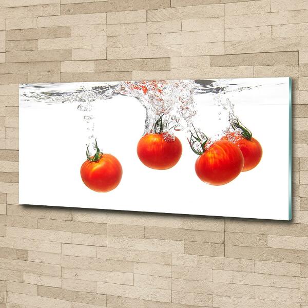 Schilderij glas Tomaten onder water