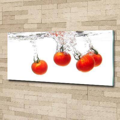 Schilderij glas Tomaten onder water