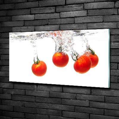 Schilderij glas Tomaten onder water