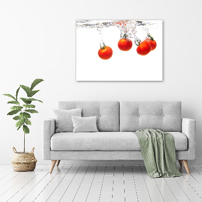 Schilderij glas Tomaten onder water