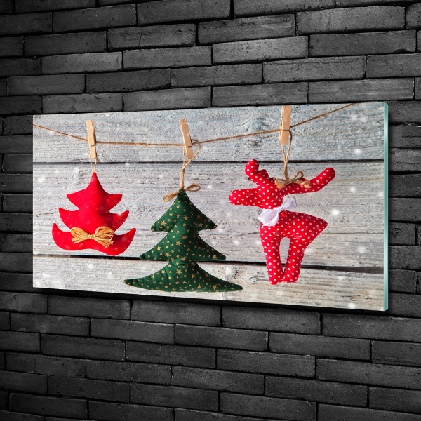 Schilderij op glas Versieringen aan een touwtje