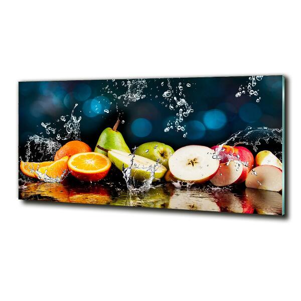 Foto schilderij op glas Fruit en water