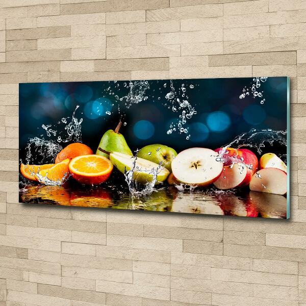 Foto schilderij op glas Fruit en water