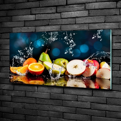 Foto schilderij op glas Fruit en water