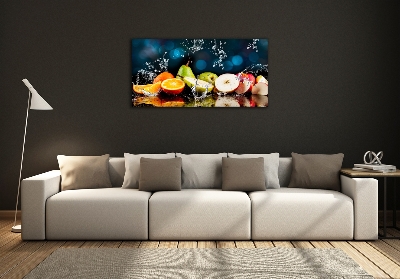 Foto schilderij op glas Fruit en water