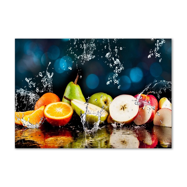 Foto schilderij op glas Fruit en water