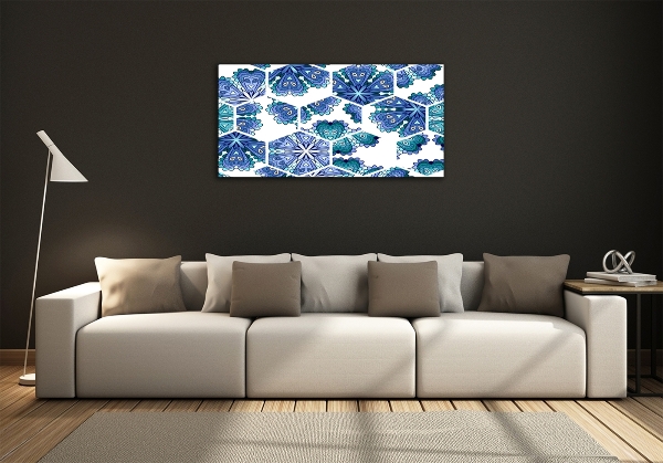 Foto schilderij op glas Mandala-elementen