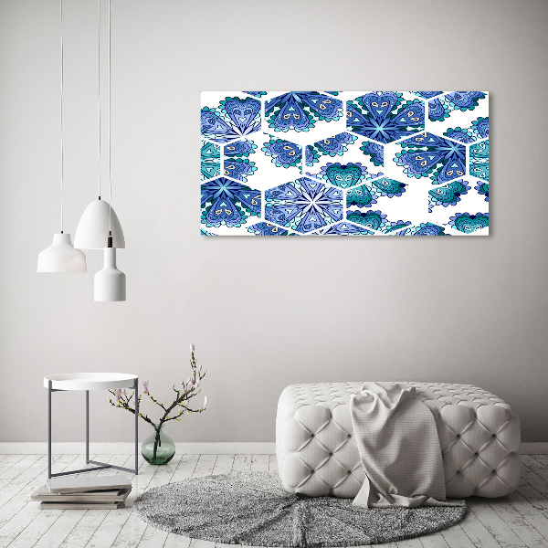 Foto schilderij op glas Mandala-elementen