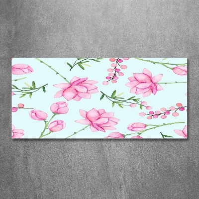 Foto schilderij op glas Bloemen en bessen