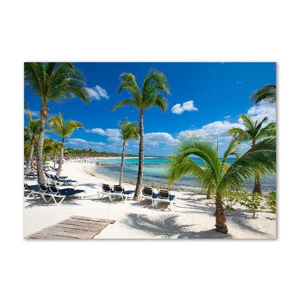 Schilderij glas strand van de Malediven