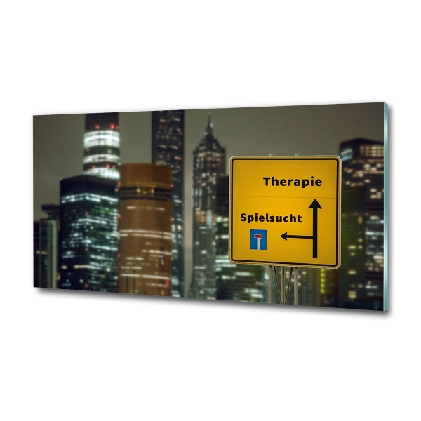 Glazen schilderij Therapie in de stad