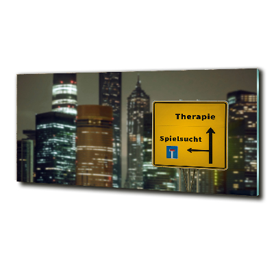 Glazen schilderij Therapie in de stad