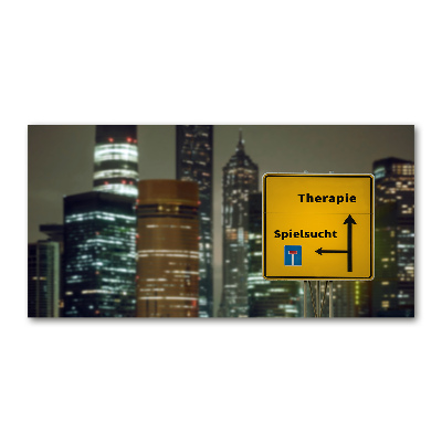 Glazen schilderij Therapie in de stad