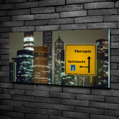 Glazen schilderij Therapie in de stad