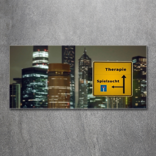 Glazen schilderij Therapie in de stad