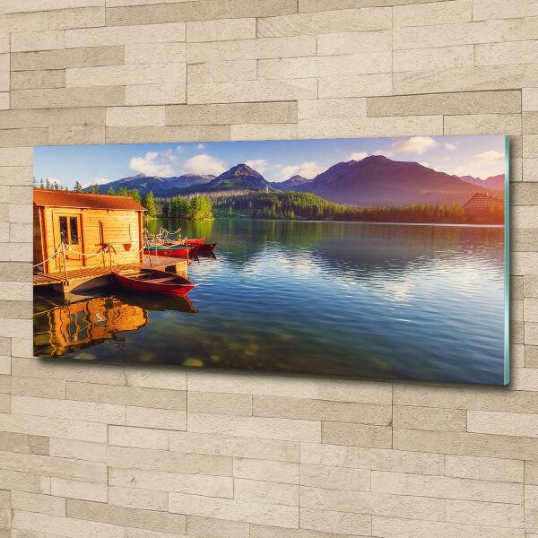 Foto schilderij op glas Meer in de bergen