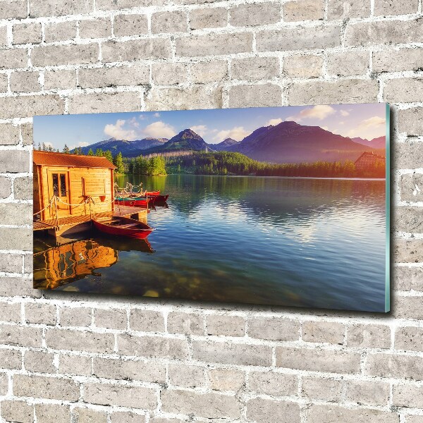 Foto schilderij op glas Meer in de bergen