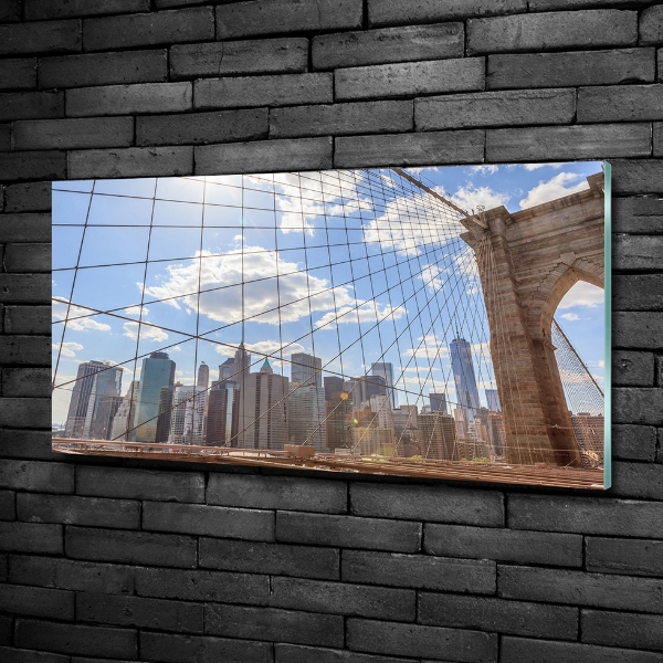 Schilderij op glas New York Bridge